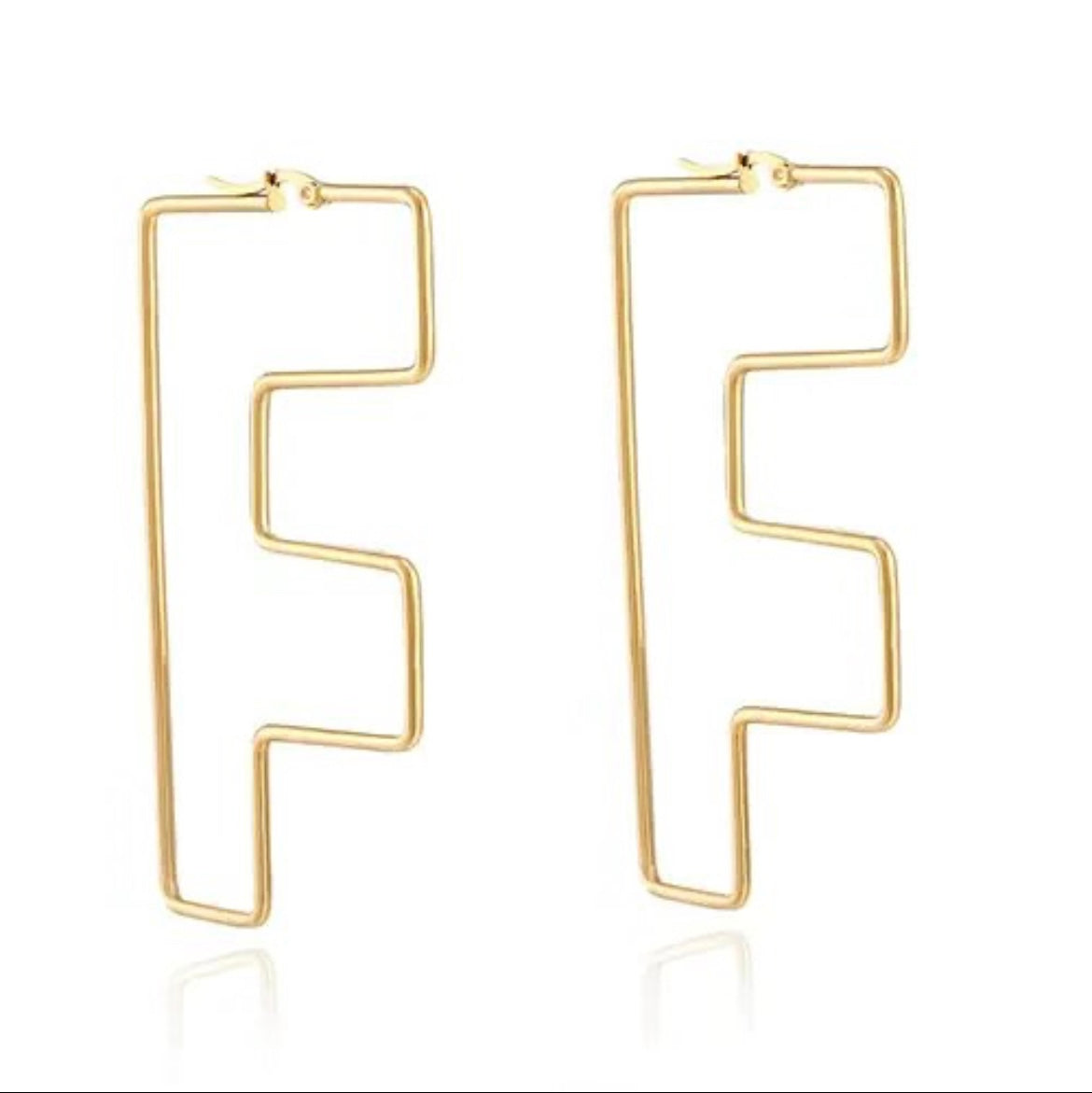 Personalized 18K Plated Letter Hoops