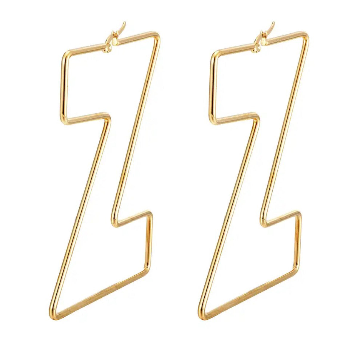 Personalized 18K Plated Letter Hoops