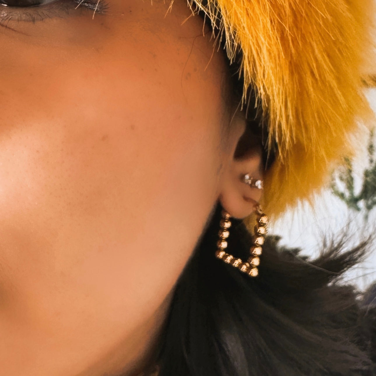 Silver 18k Plated Pearl Hoop Earrings