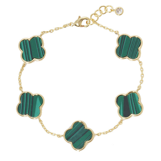 Green Leaf Bracelet (gold dipped)
