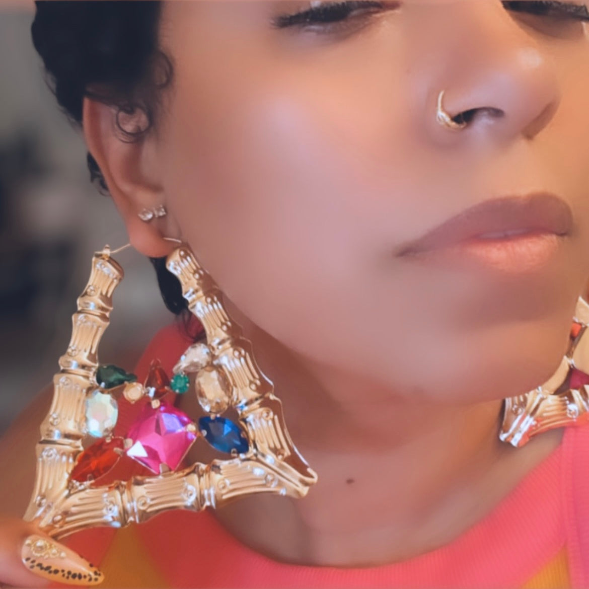 Triangle Bamboo Earrings