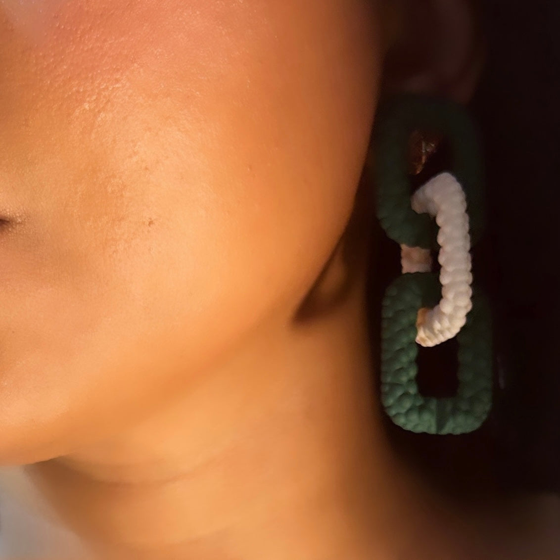 Color Block Clip On Earrings
