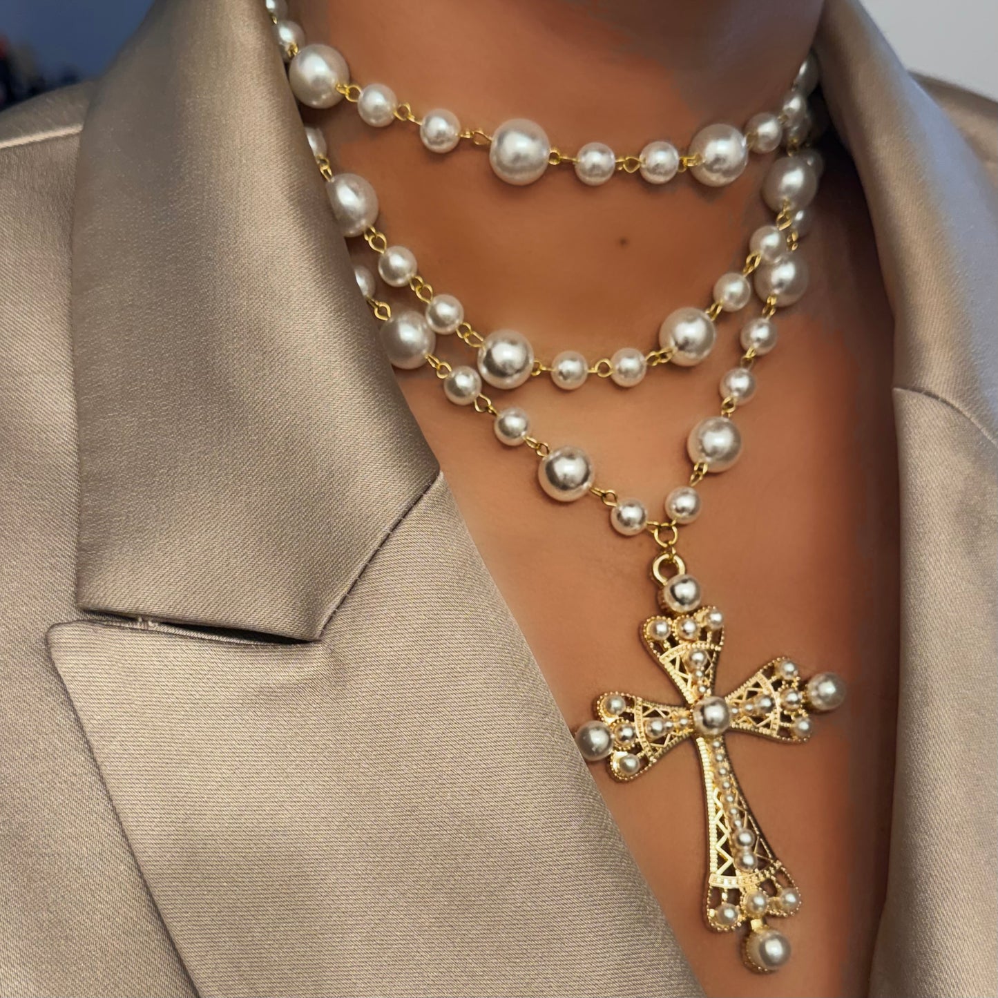 2 Piece Cross Necklace