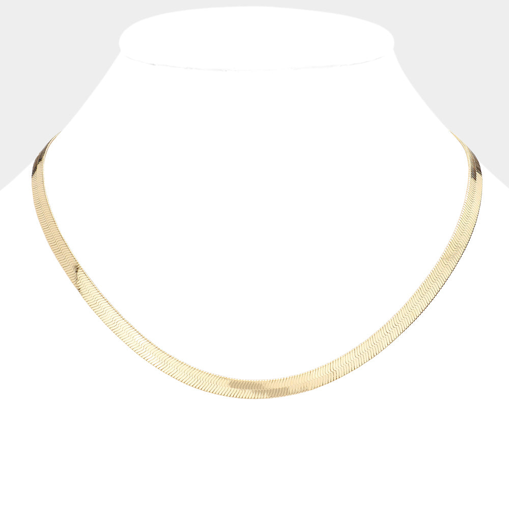 Herringbone Gold Plated Chain