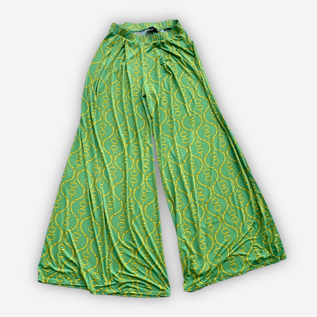 Pre-Loved High Waisted Neon Wide Leg Pants