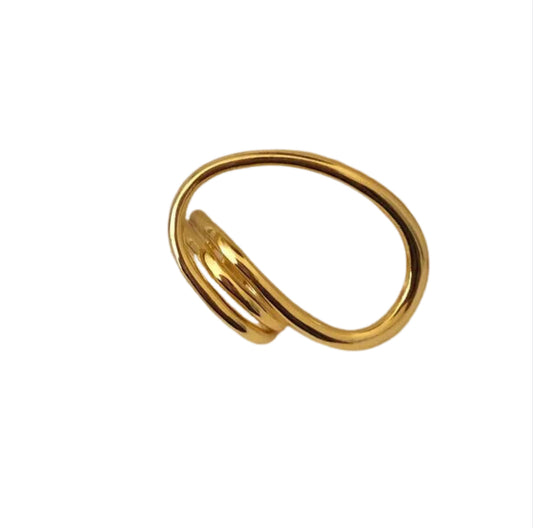 Abstract Gold Ring