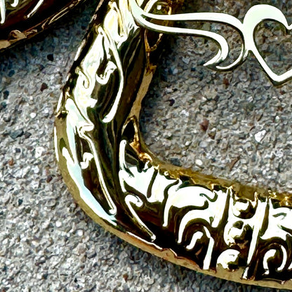 Bubble Gold Plated Personalized Hoop Earrings