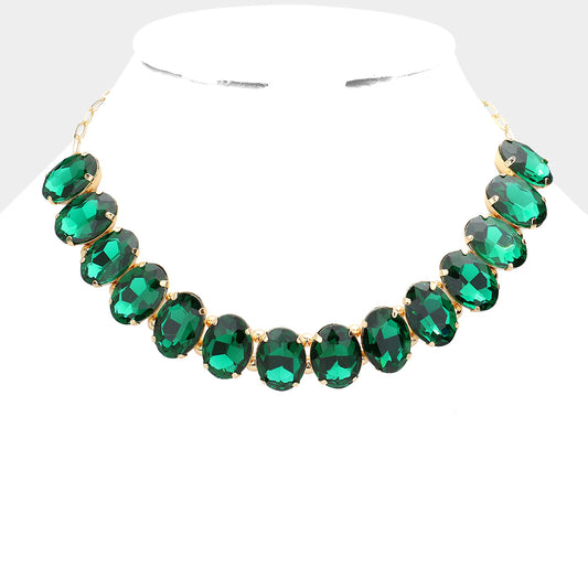 Emerald Rhinestone Necklace