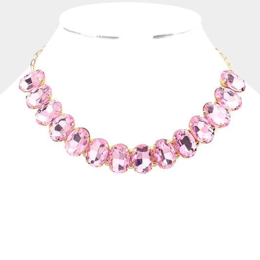 Pink Rhinestone Necklace