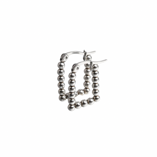 Silver 18k Plated Pearl Hoop Earrings