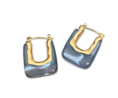 Blue Transparent Earrings