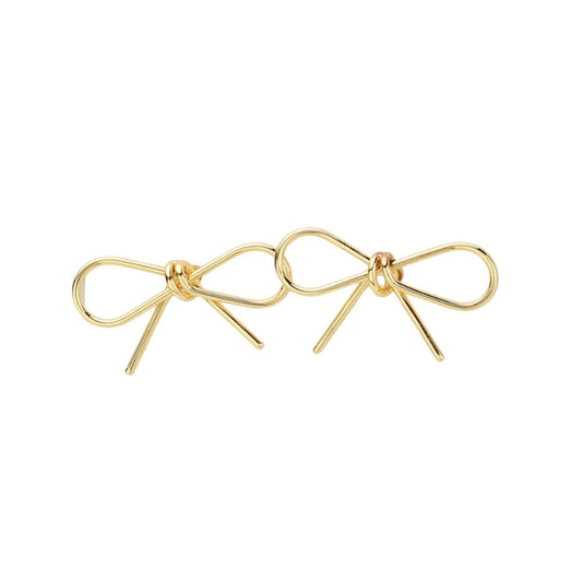 Bow Gold Dipped Earrings (small)