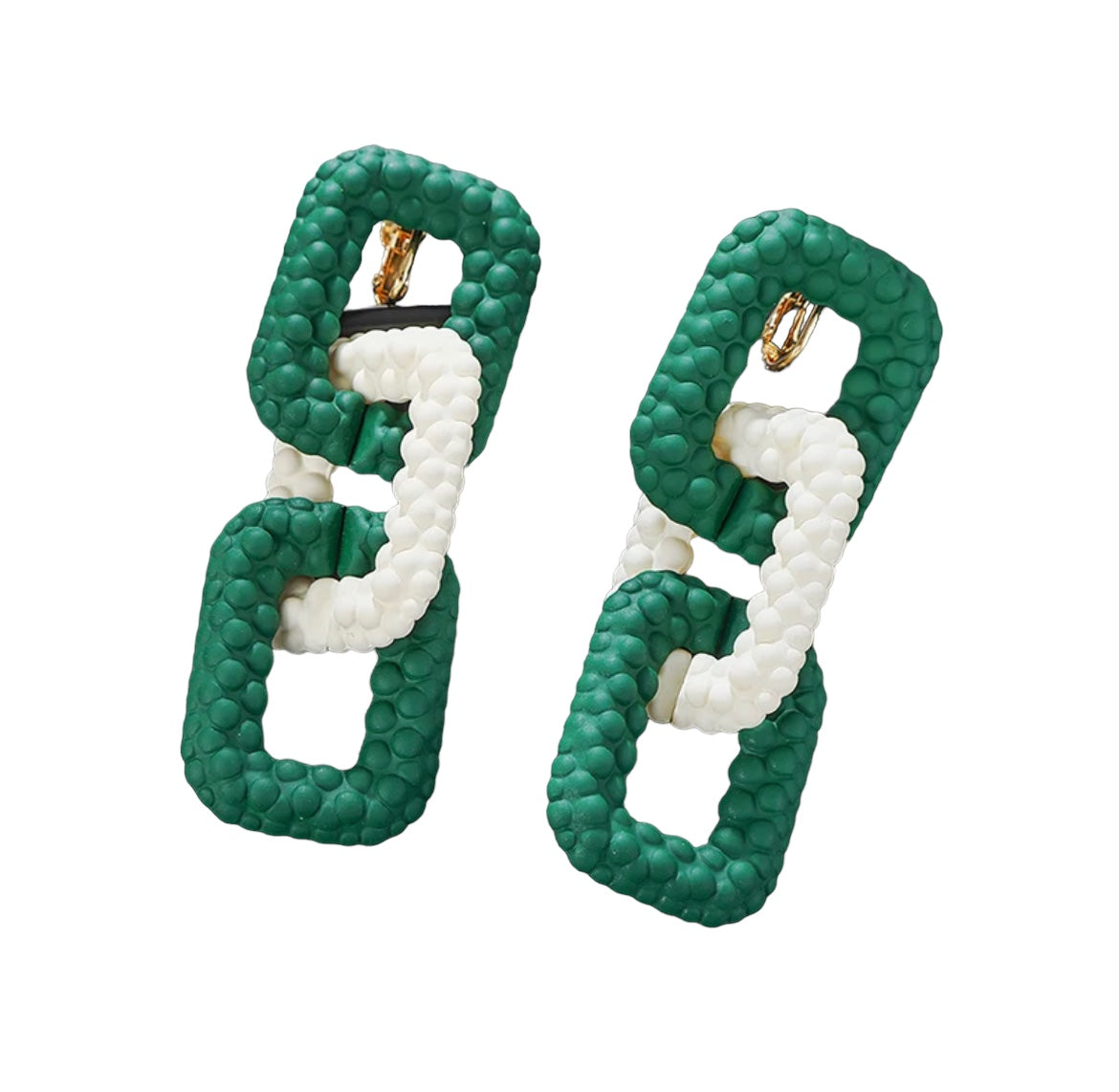 Color Block Clip On Earrings